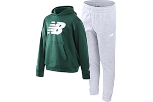 New Balance Boys Sweatpants Set - 2 Piece Fleece Pullover Hooded Boys Sweatshirt and Joggers Youth Kids Activewear (8-20)