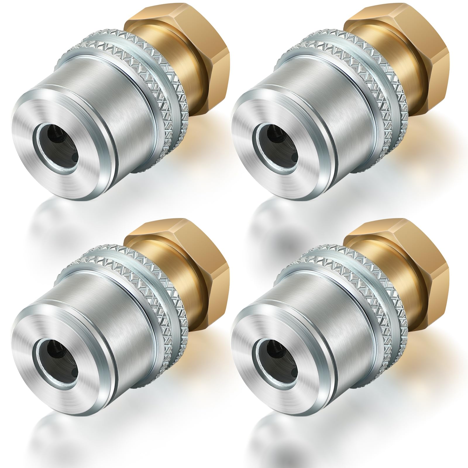 Photo 1 of 4 Pack Air Chuck for Tires, Anti Leakage Lock on Air Chuck 1/4'' FNPT Quick Connector Heavy Duty Brass Locking Tire Inflator