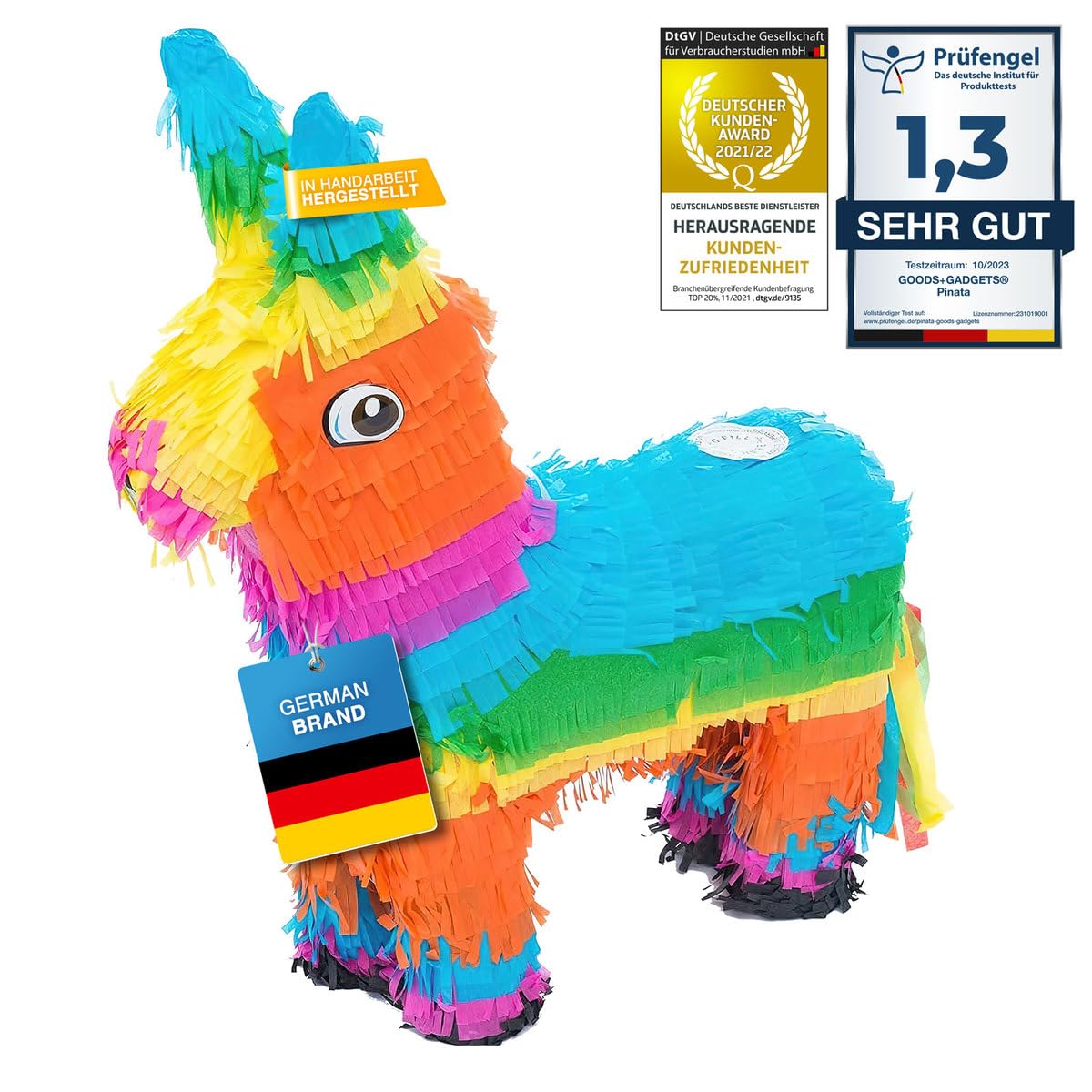 Pinata Party Decoration to Fill with Sweets for Kids Birthday Wedding Party (Donkey)