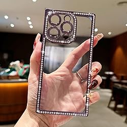 ROSEHUI Clear Glitter Phone Case for iPhone 15