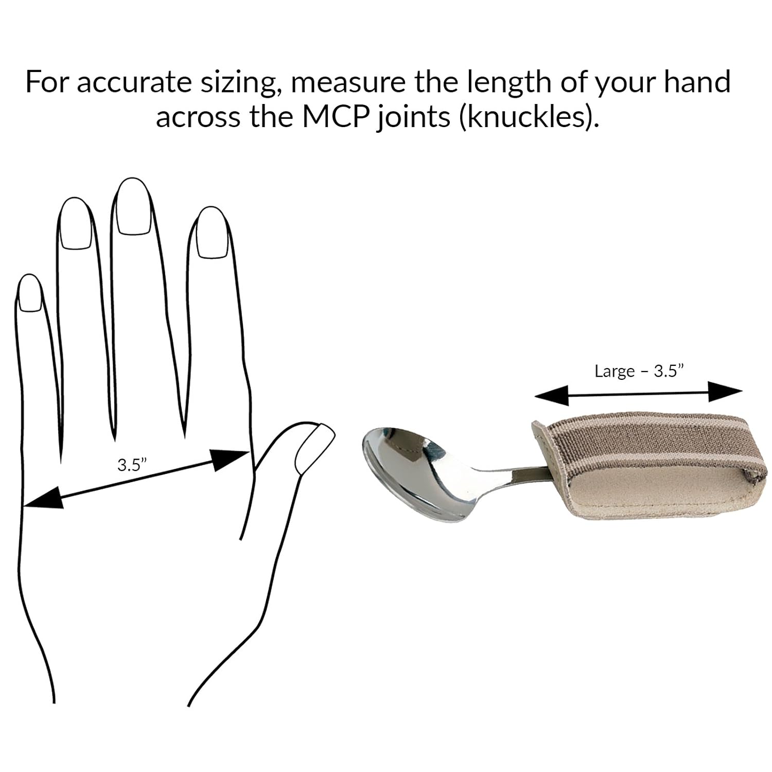 Sammons Preston Universal Cuff, Leather ADL Cuff with Elastic Strap, Holds Utensils or Writing Aids, Makes Mealtime or Other Activities Easier, for Elderly or Individuals with Weak Grip, Large, 3-1/2": Industrial & Scientific