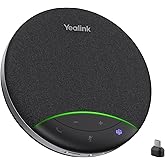 Yealink Sp92 Conference Speaker and Microphone with Bluetooth Dongle, Teams Certified, Noise Reduction, 20H Call Time USB Speakerphone for 4-6 People Meeting Room