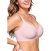 OEAK Womens Wireless Bras V Mesh Comfortable Bralette Supportive Tshirt Bra No Underwire Seamless Push Up Everyday Bras