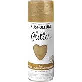 Rust-Oleum 301495 Specialty Glitter Spray Paint, 10.25 oz, Gold