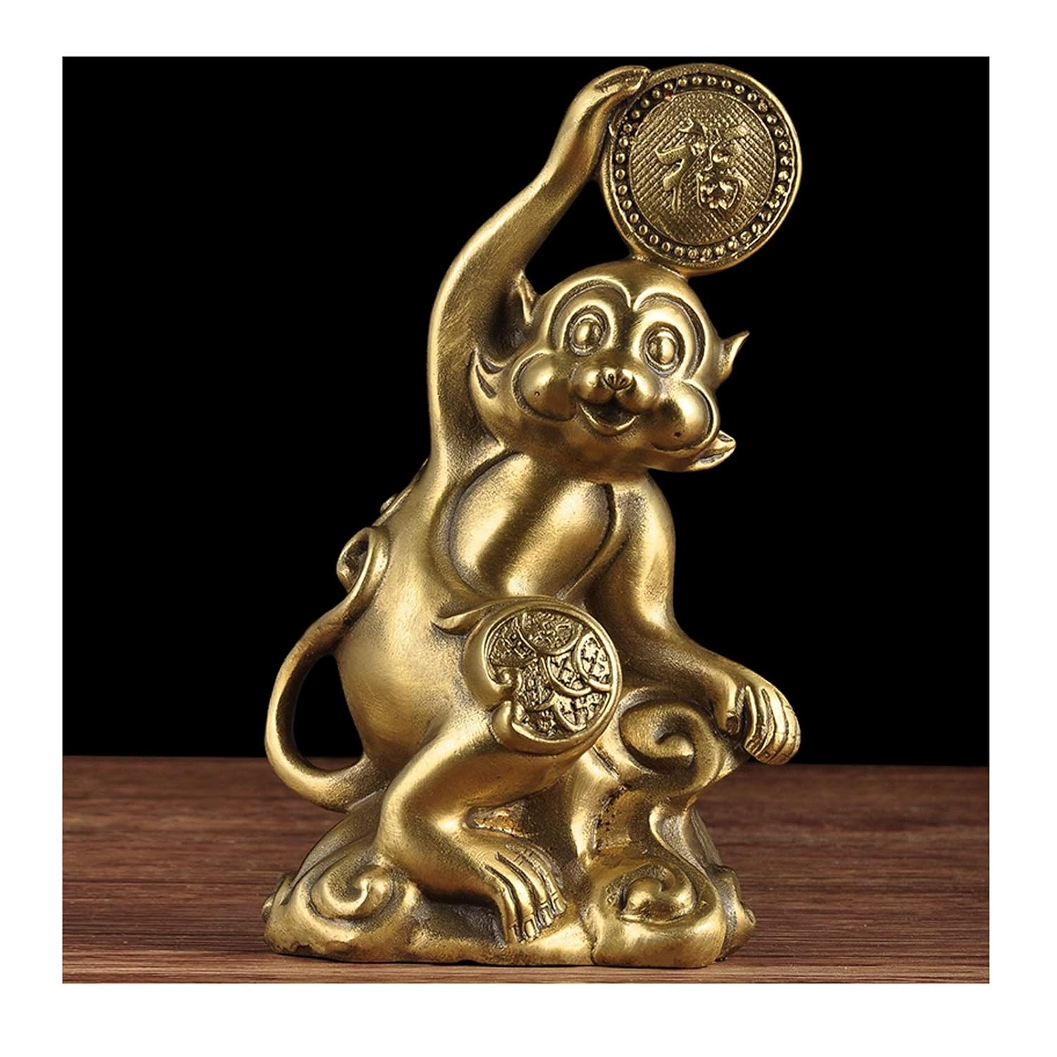 Ornamente Messing Affe Statue Zodiac Monkey Feng Shui Home Decoration