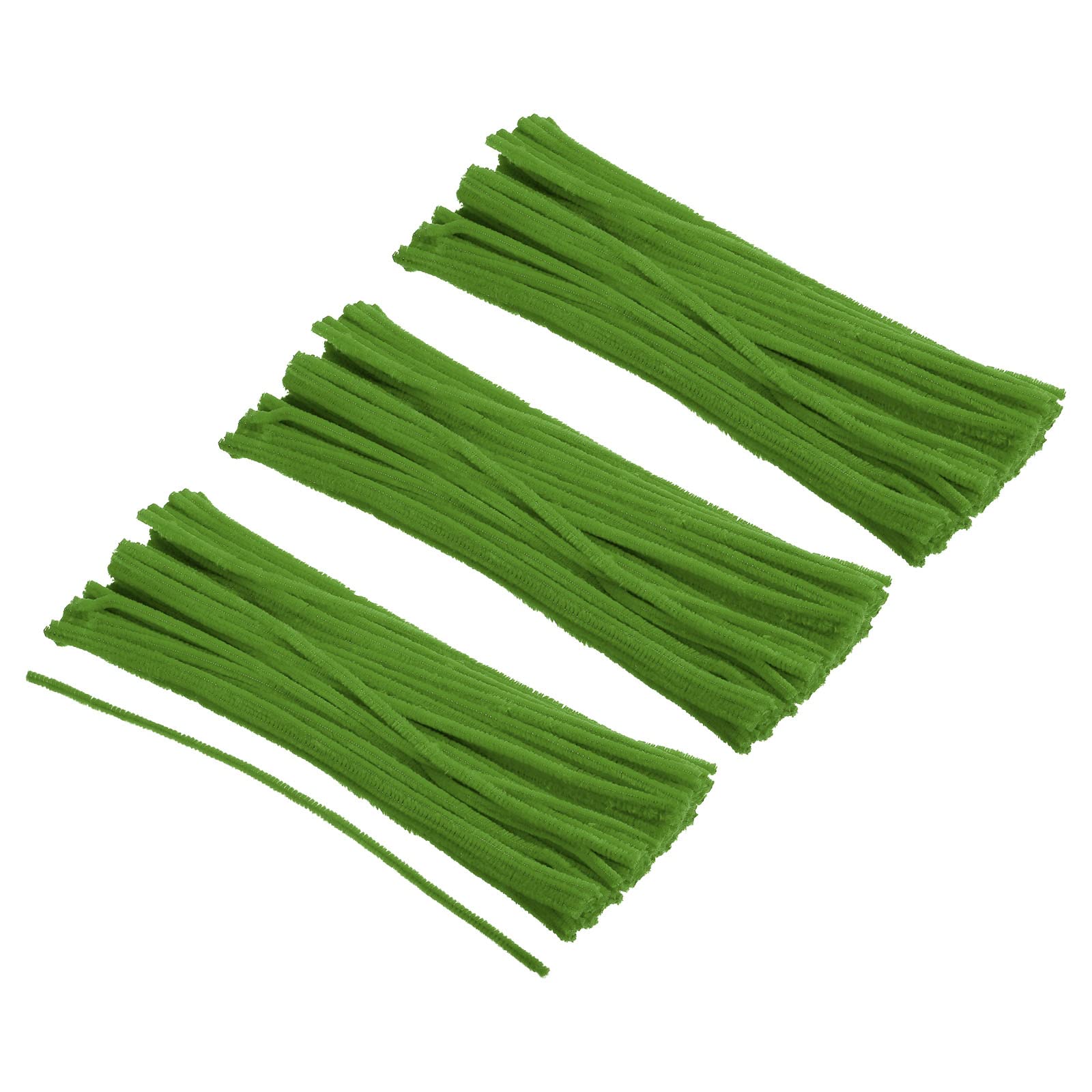 PATIKIL 30CM/12Inch Pipe Cleaners, 300 Pack Flexible Chenille Stems for DIY Art Creative Crafts Party Decorations Handicrafts Handwork, Light Green