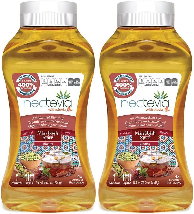 Nectevia Marrakesh Spice - Stevia Infused Agave Nectar, 2 Pack