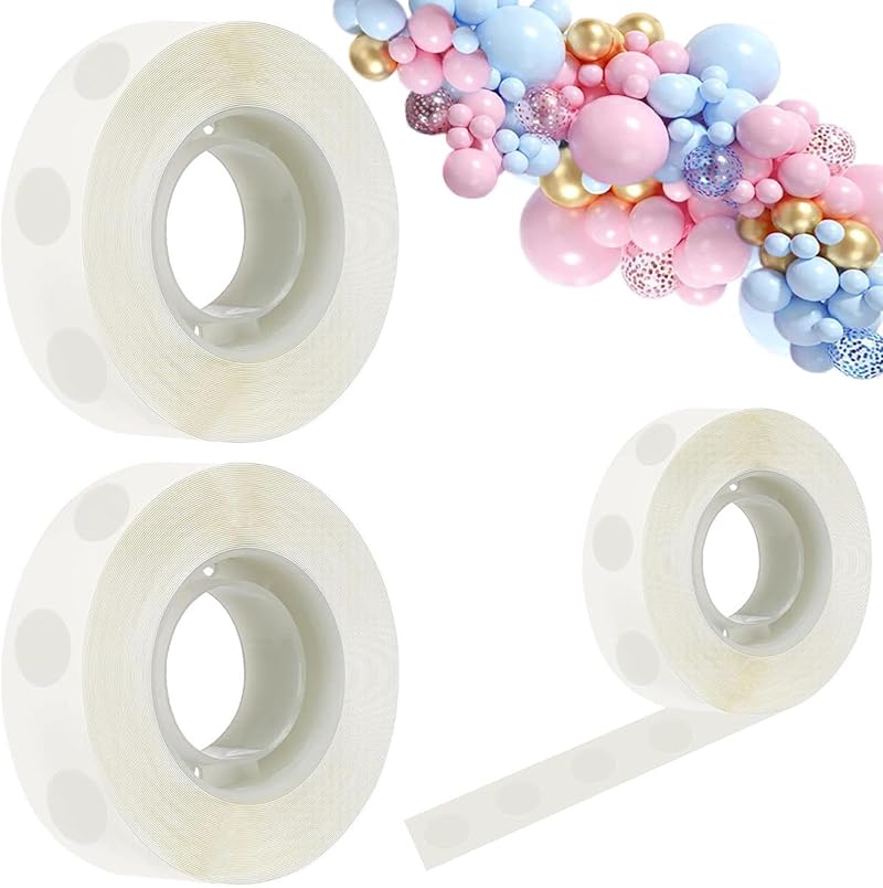 Yiapinn 600 PCS Balloon Glue Dots Double Sided Removable Tape 2 Rolls