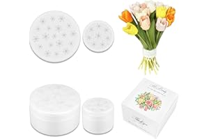 GWNF Spiral Ikebana Stem Holder Set 2 Pcs (S+L), Eco Silicone Rubber Stem Holders For Flowers, Novel Flower Arrangement Supplies For Diy Bouquets & Vase DéCor (Semitransparent)