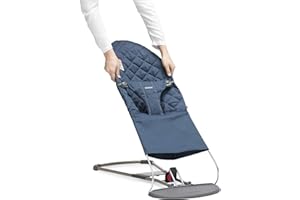 BabyBjörn Fabric Seat for Bouncer, Midnight Blue, Cotton, Midnight Blue, 1 Count (Pack of 1)