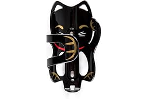 Portland Design Works Water Bottle Cage - Lightweight Water Bottle Holder for Bikes, Lucky Cat Cage, Black