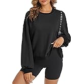 Taurus Womens Crewneck Sweatshirts Oversized Sweatshirt for Womens Fashion Pullover Sweaters Fall Long Lantern Sleeve Top