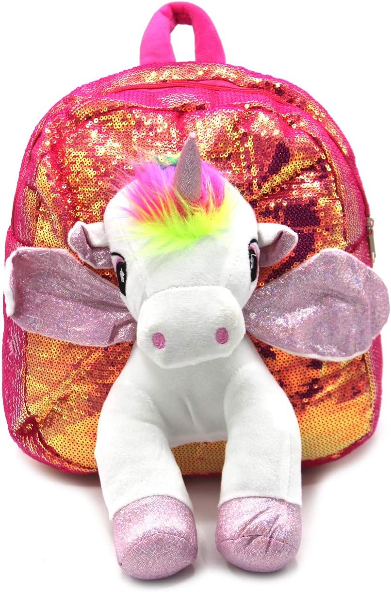 Shopaholic Weshopaholic Unicorn Plush Bag Toy Doll School Bags for Kindergarten (Multicolour)