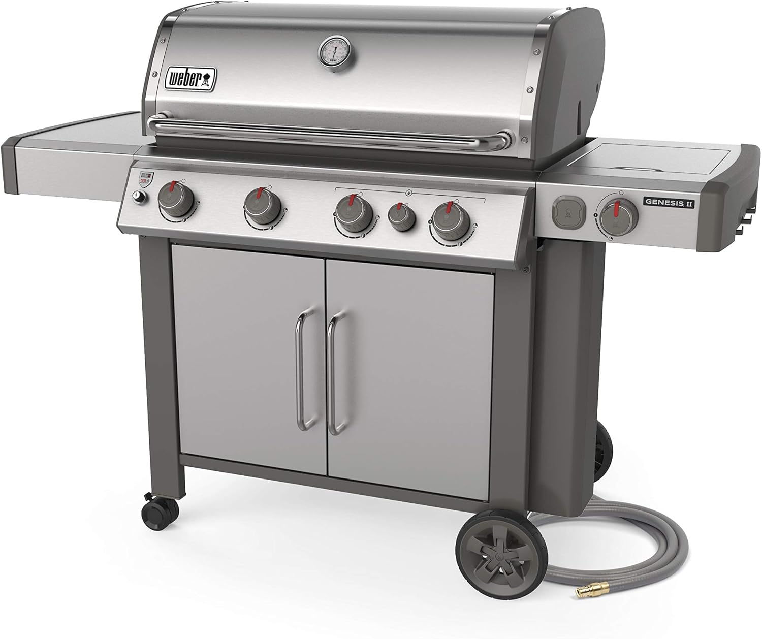 review Weber 67006001 Genesis II S-435 4-Burner Natural Gas Grill, Stainless Steel
