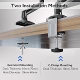 BONTEC Single Arm Monitor Desk Mount 13-32 Inch VESA 75/100 Tilts Swivels view 9
