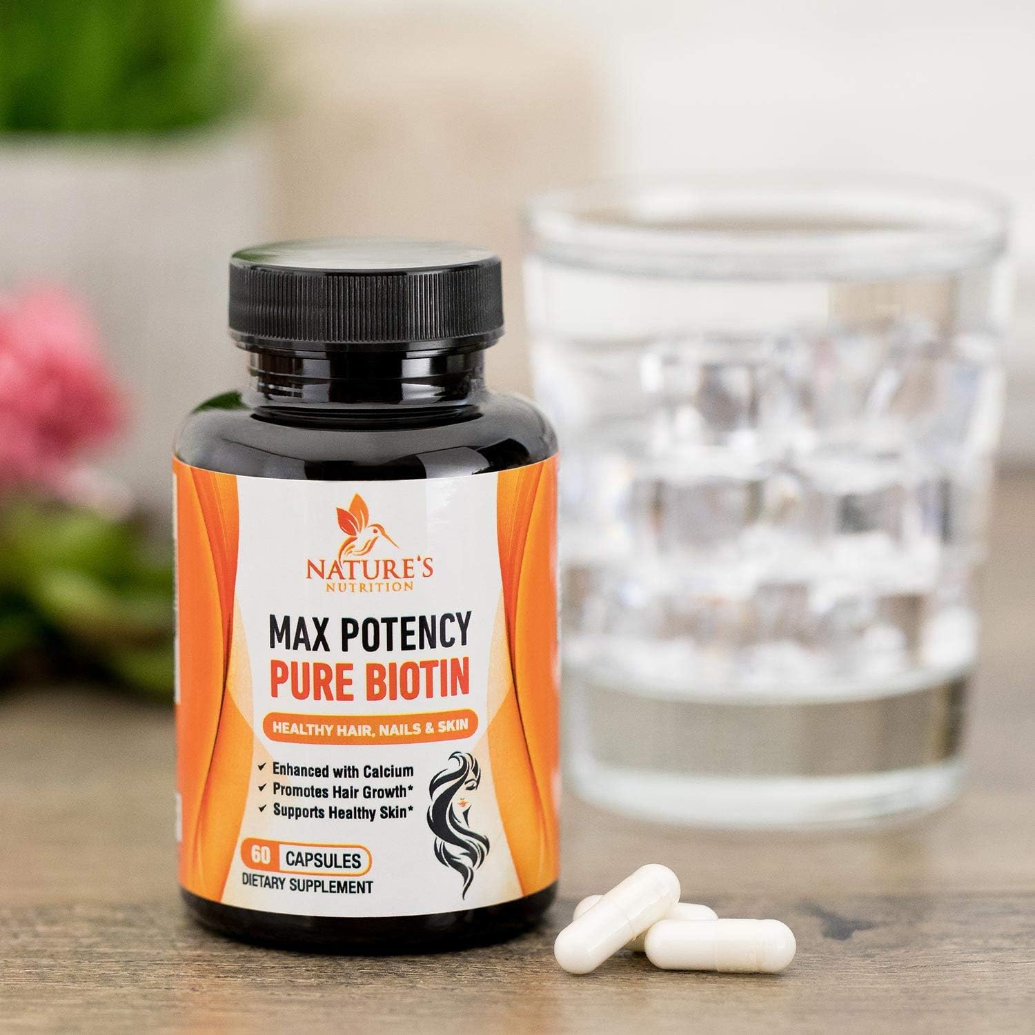Biotin Supplement 10000mcg High Potency Vitamin B7 Pills ...