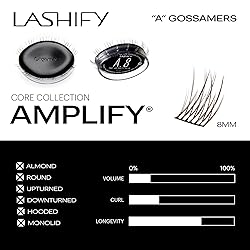 Lashify Amplify 8mm Gossamer Eyelash Extensions