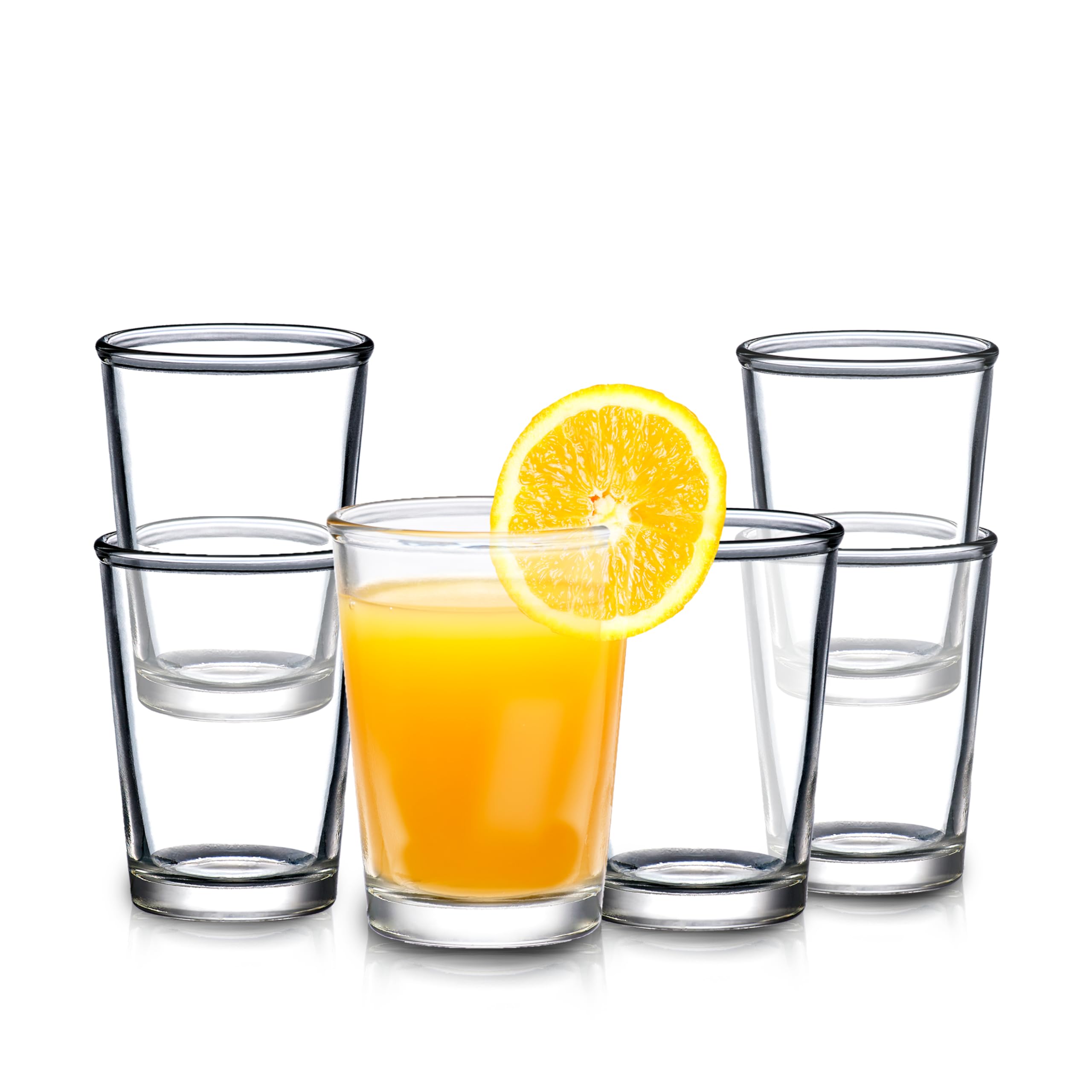 Mua SOUL ONE 5 oz Small Juice Glasses, Set of 6, Stackable Heavy Based