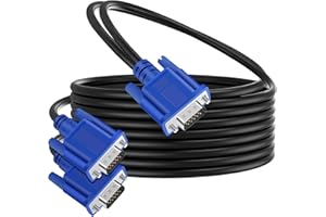 PASOW VGA Splitter Cable (No Screen Extension) 1 Male to 2 Male Dual Monitor Y Adapter 1080P Full HD for projectors, HDTVs, M