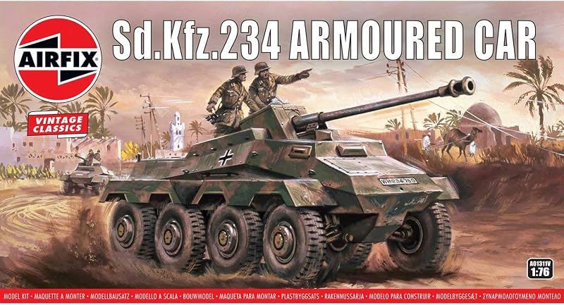 Airfix Vintage Classics A01311V SDKFz.234 Armoured Car 1:76 57 Pcs