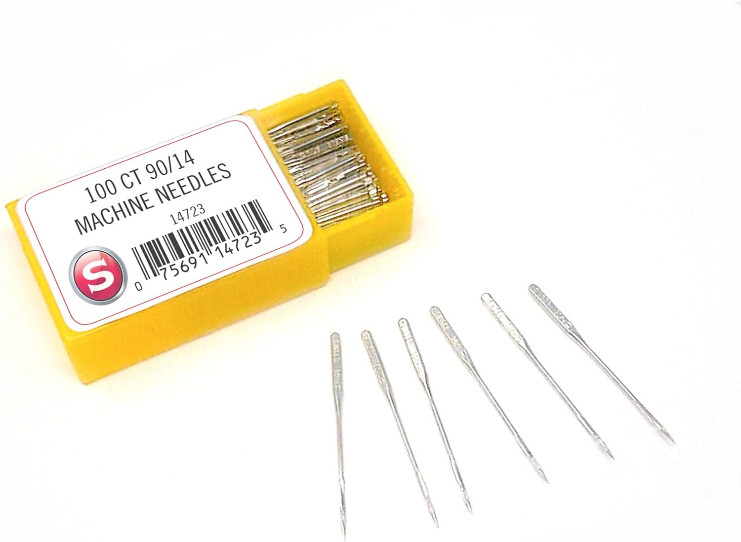 SINGER Universal Regular Point Sewing Machine Needle, Size 90/14, 100 Count Box