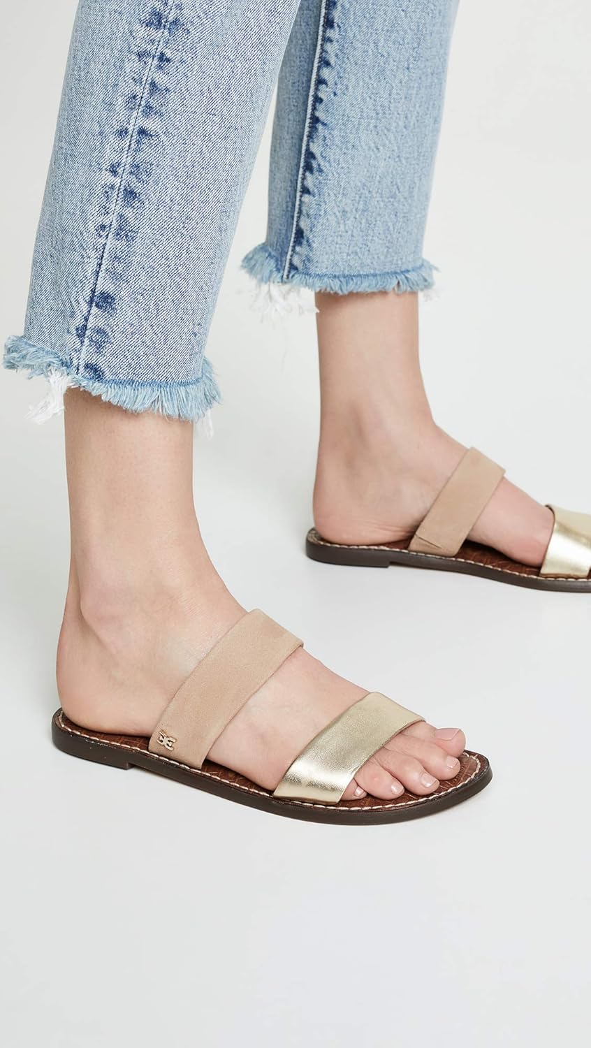 gala two strap genuine calf hair slide sandal