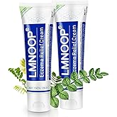 LMNOOP® Eczema Cream, Maximum Strength Treatment Ointment for Dermatitis, Rash, Psoriasis, Urticaria, Tinea Pedis, Fungal Infection, Anti-Itch, Relief for Sensitive & Irritated Skin, 1.76oz 2PCS