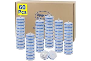 CHONEIGHT 60pcs Disposable Toilet Wand Refills for Clorox,Replacement Brush Heads Compatible With Most Toilet Wand Refill System,Upgrade Fiber Cleaner Heads for Closestool Cleaning.（not included brush rod）