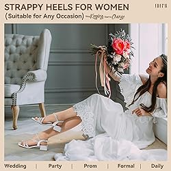 IDIFU Silver Rhinestone Strappy Heels for Women
