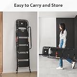 BONTEC 5 Step Folding Ladder Heavy Duty Portable Black Step Stool view 6