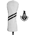 Golf Club Head Covers - 4pcs or 1pc Golf Accessories Club Covers Set for Woods and Driver Fairway Hybrids with Interchangeable Tags