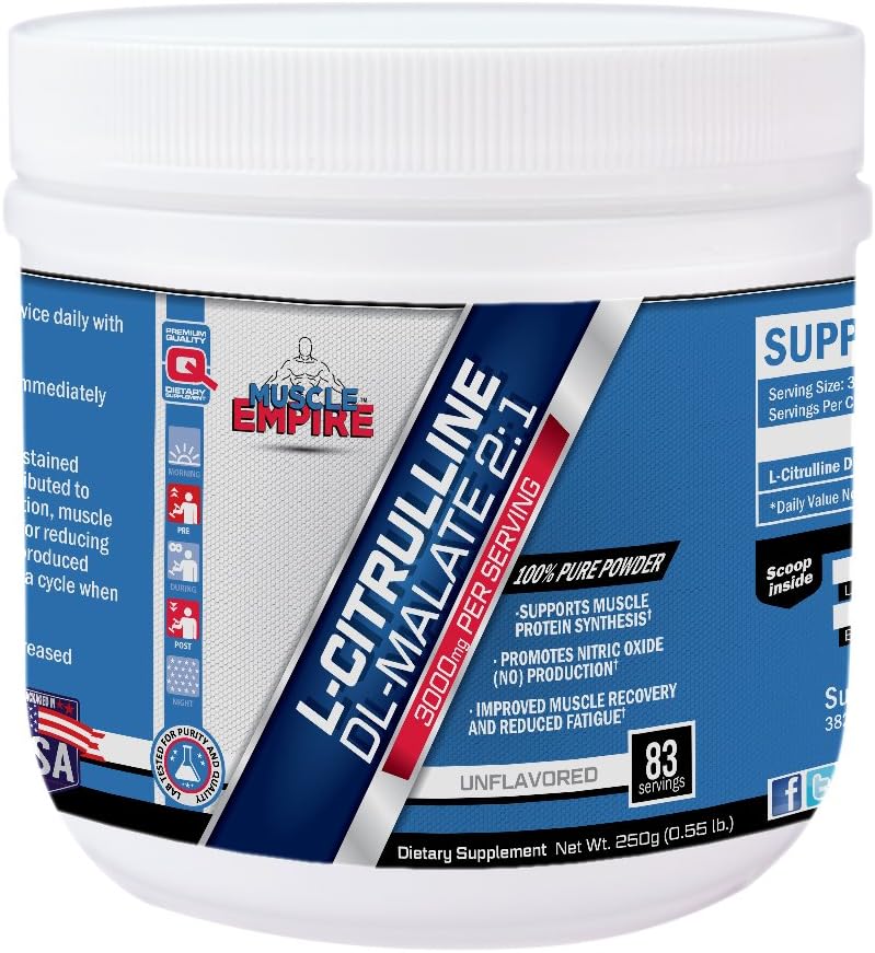 L-Citrulline DL-Malate 2:1 Powder (250 Grams) - Muscle Empire Supplements