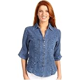 Scully Women's Peruvian Top - PSL-064 DB US Dark Blue