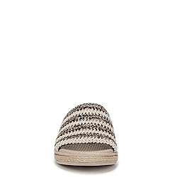 BZees Womens Breezy Slide Sandal Black Raffia 6 W