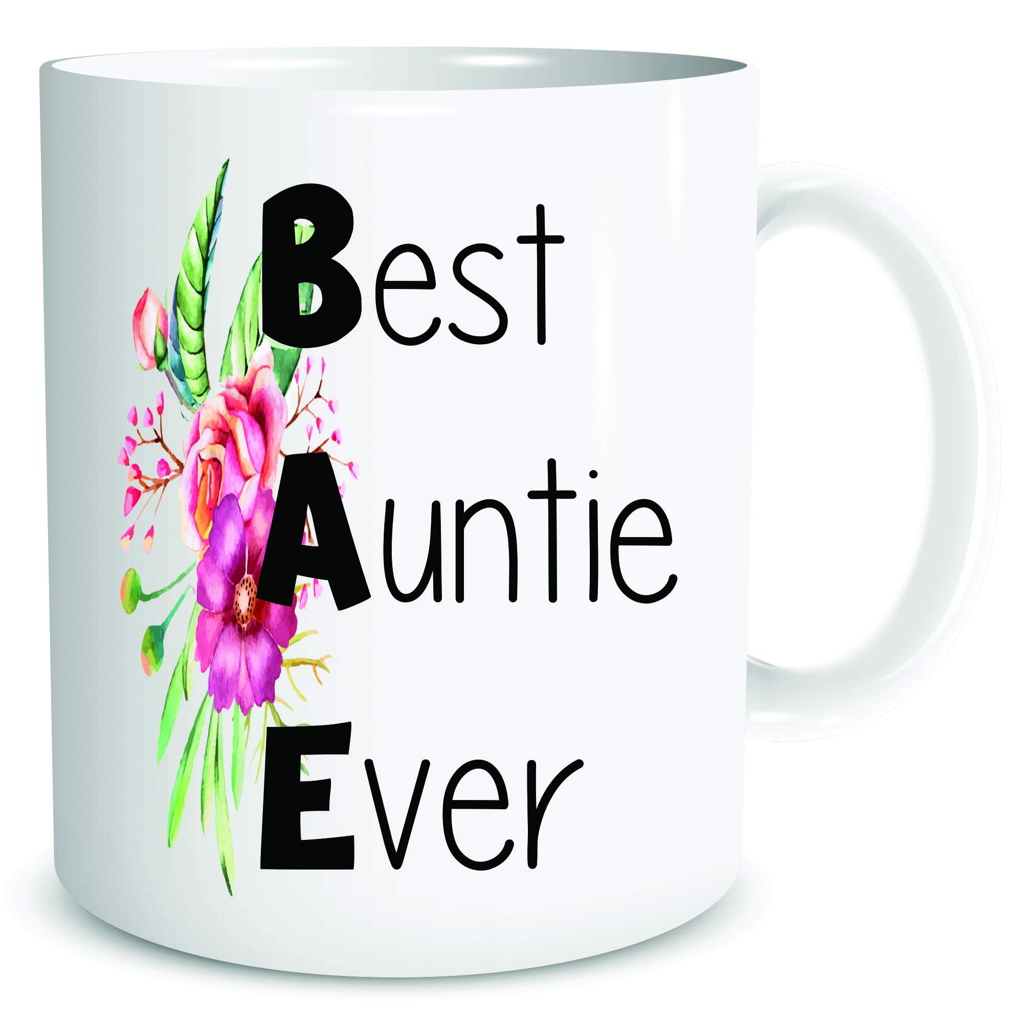 Best Auntie Ever Mug Coffee Mugs BAE Aunt Aunty Gift Present Birthday Sister Present from Niece Nephew WSDMUG1981