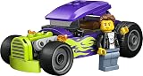 LEGO City Hot Rod Race Car Toy 60485 with Driver Minifigure and Folding Roof view 10