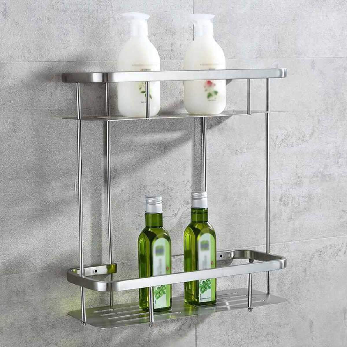 OPYWQS Square Shower Rack Bath Caddy Shelf 2 Tier Wall