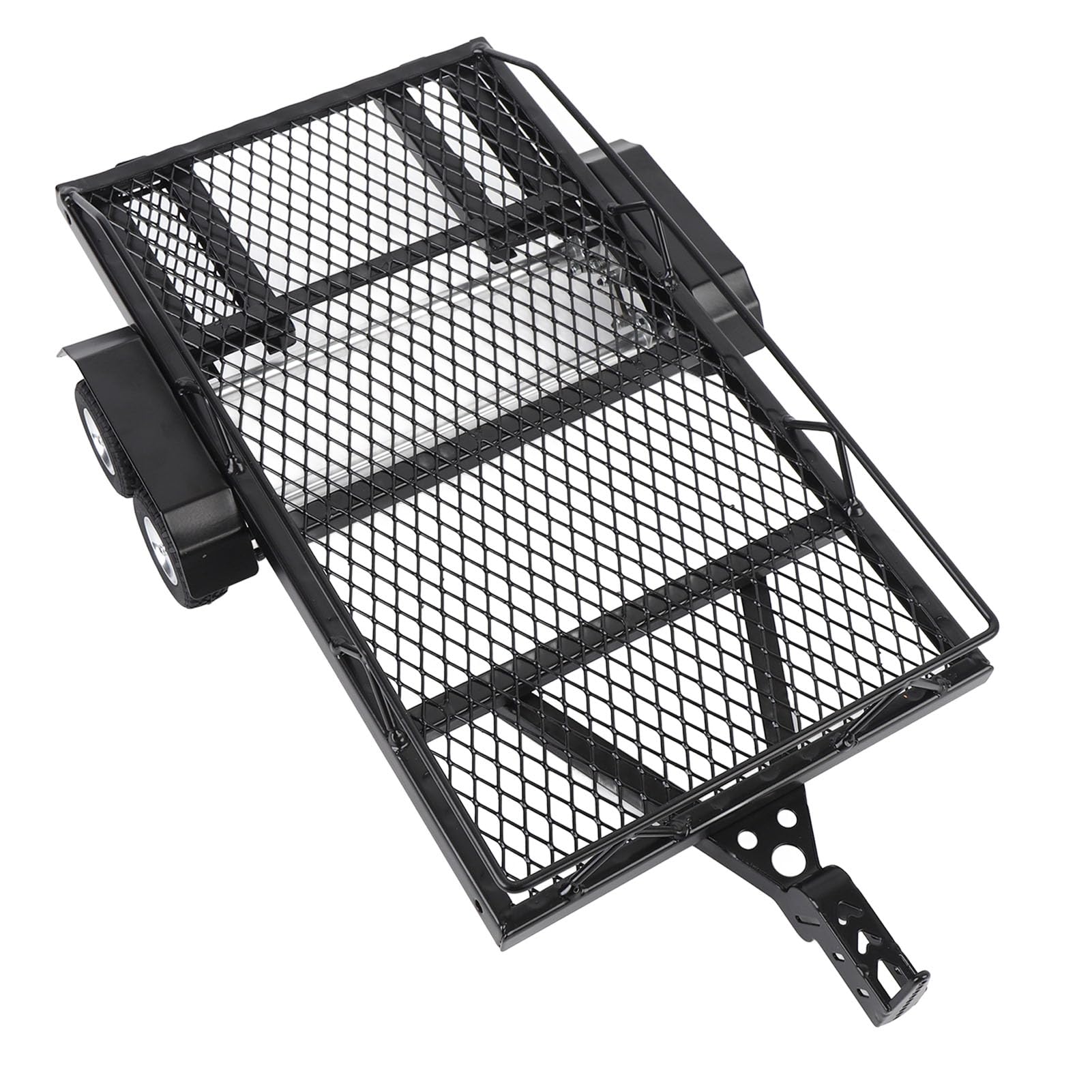 POENVFPO Heavy Duty Metal Flatbed Trailer, RC Dual Axles Kit with High Stability, for RC Crawler, RC Car, RC Truck, and Remote Control Vehicles