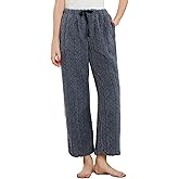 LYCY Fluffy Pajama Pants for Women, Comfy Fuzzy Pj Bottoms with Pockets Drawstring Fleece Sleepwear Soft Winter