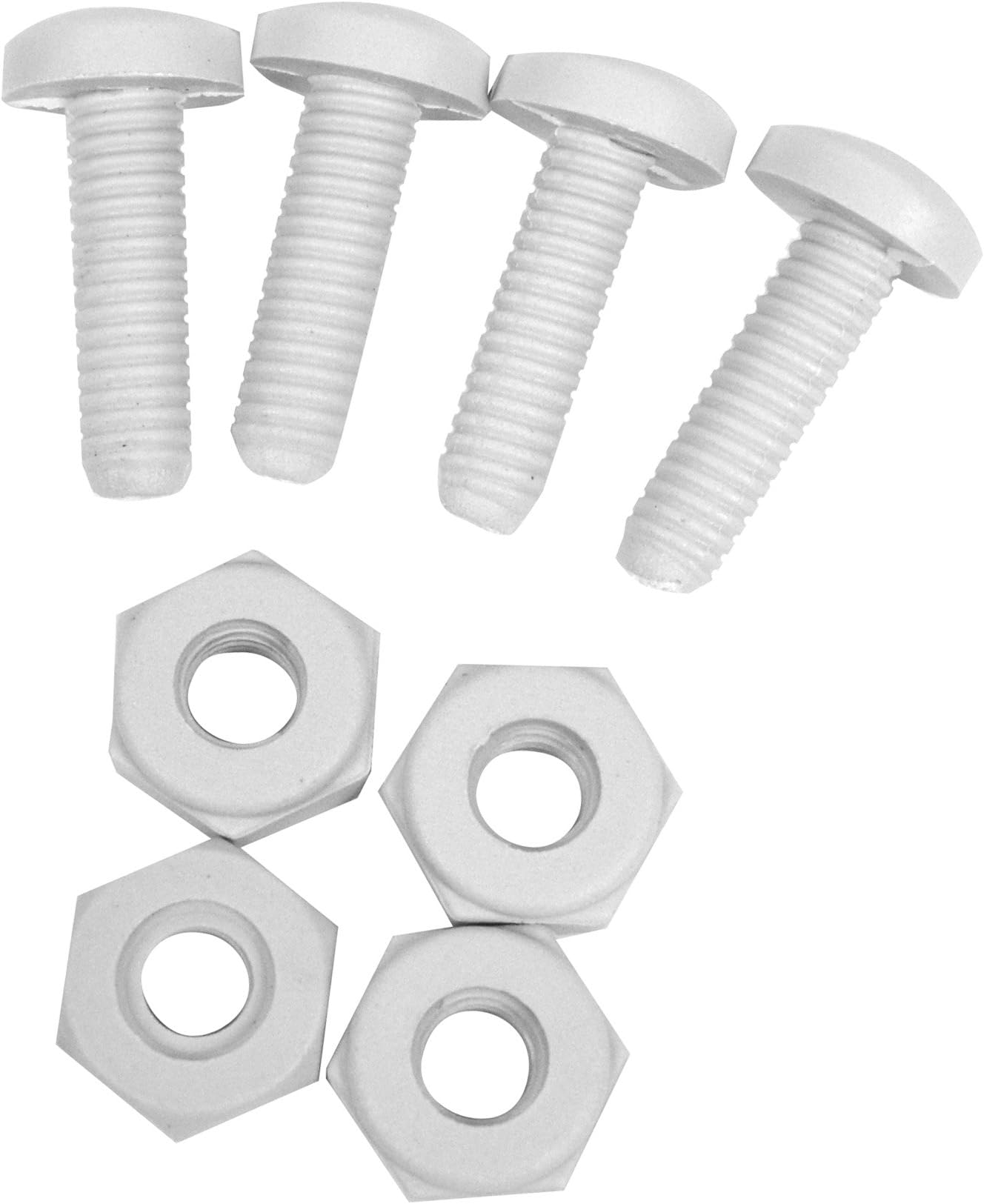 Custom Accessories 93332 White Nylon License Plate Fastener