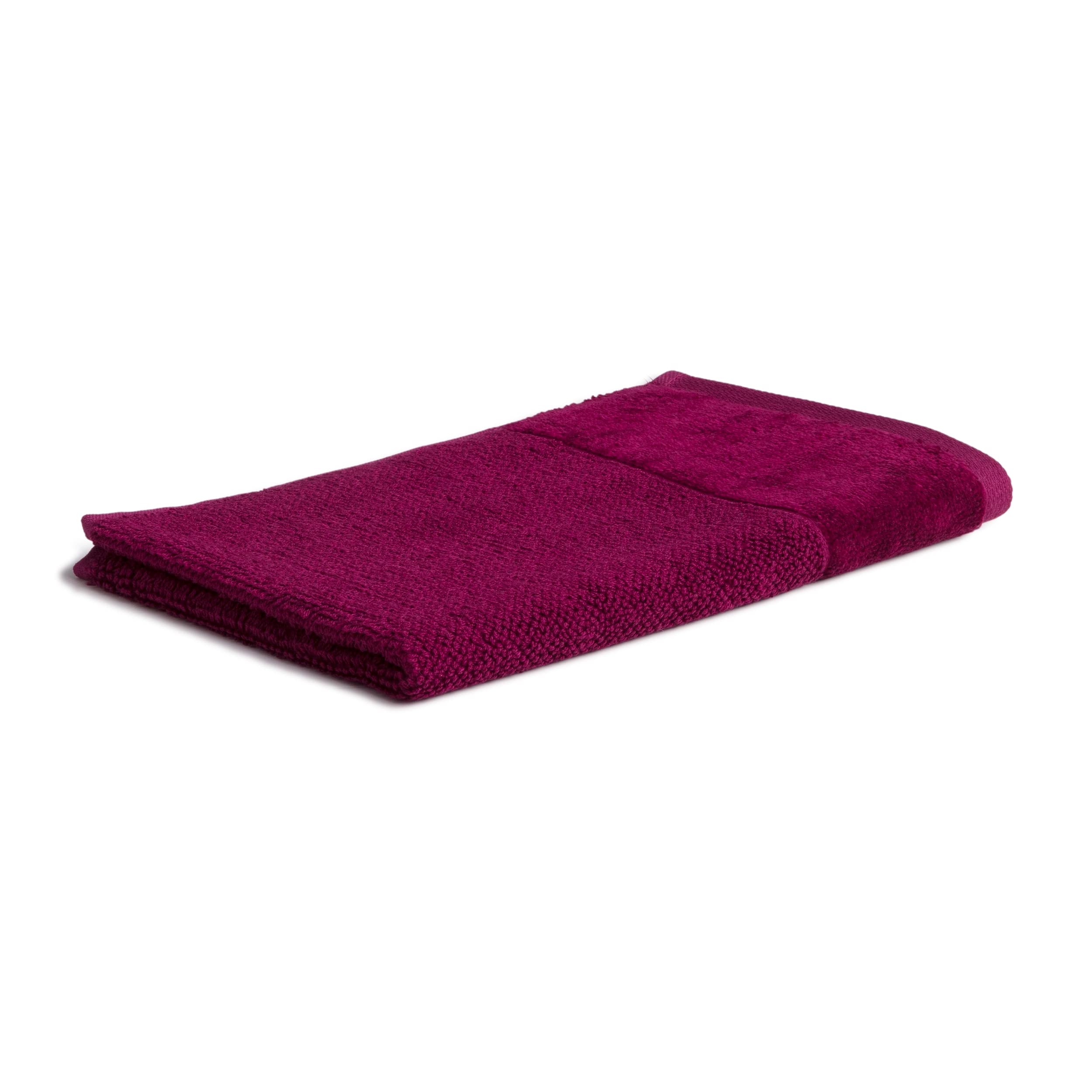 Möve Bamboo Luxe guest towel 30 x 50 cm made of 60% cotton / 40% viscose from bamboo cellulose, berry