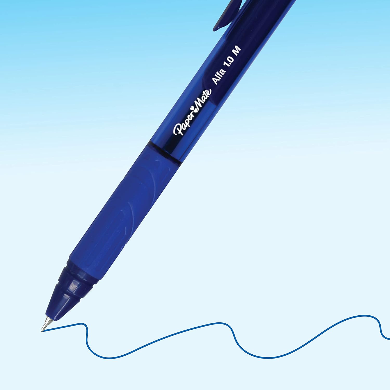 Paper Mate Alfa Retractable Ballpoint Pens, Blue, 12 count (Pack of 1) - Image 4