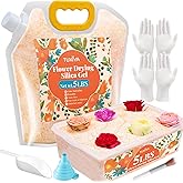 TUXIYA 5LBS Silica Gel Flower Drying,Reusable Flower Drying Silica Gel Crystals with 6L Airtight Containers, Color Indicating Flower Preservation Kit for Drying Flowers Bead Size<1mm