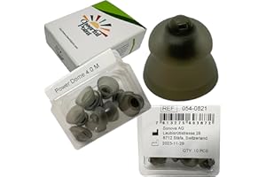 CHEERFULPOINT Phonak Power Dome 4.0 - Medium Size (M) - (054-0821) – 10 Pack – Compatible with Phonak Hearing Aids - Secure Fit - Strong Amplification - Comfortable for Daily Use – Original Phonak Replacements