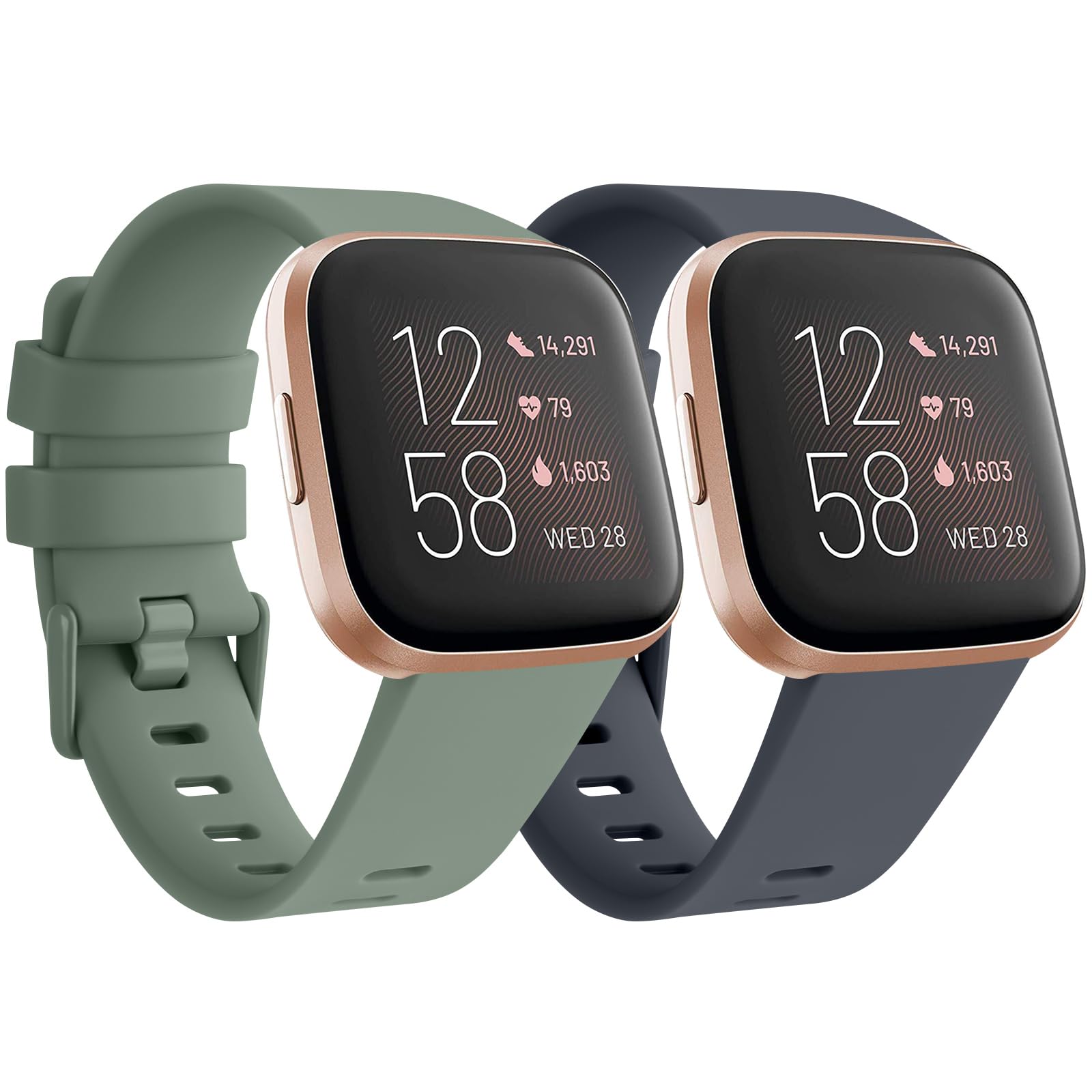 Zoye for Fitbit Versa Straps/Fitbit Versa 2 Straps/fitbit versa Lite Strap,Silicone Sport Replacement Strap Compatible with Fitbit Versa Lite/fitbit Vers a 2/Fit bit Vers a for Women Men (Pack C,S)