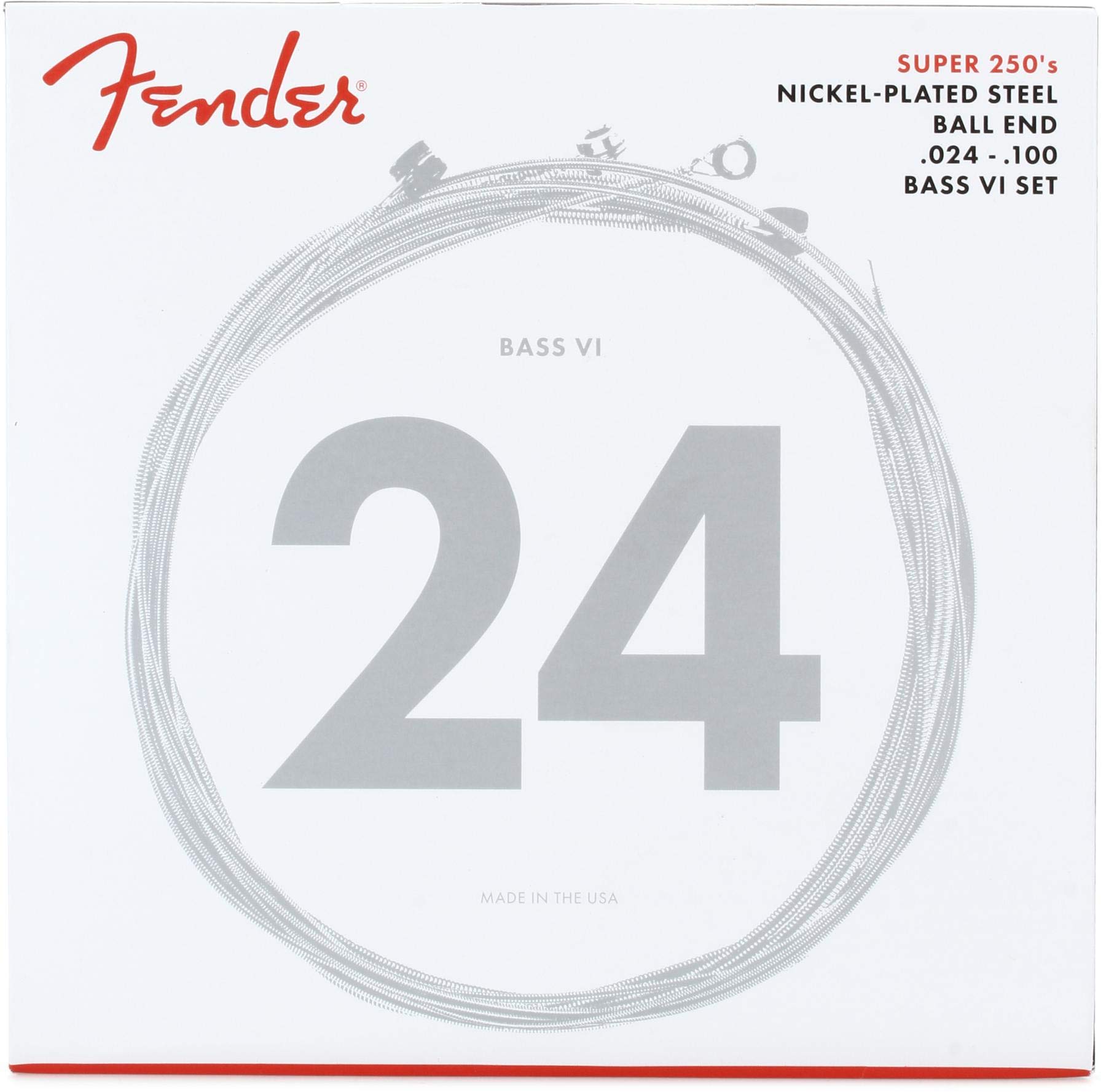 Fender Super 250 Bass VI Strings, Nickel Plated Steel, Ball End
