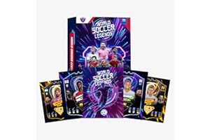 Soccer Trading Cards 2025–2026 | 50 Playing Cards Collection | Look for 10 Ultra Rare & 2 Golden Edition Cards | Random Premi