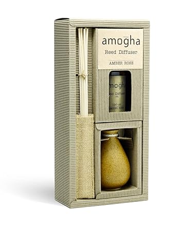 Iris Ceramic Amber Rose Reed Diffuser Set (Eight 10