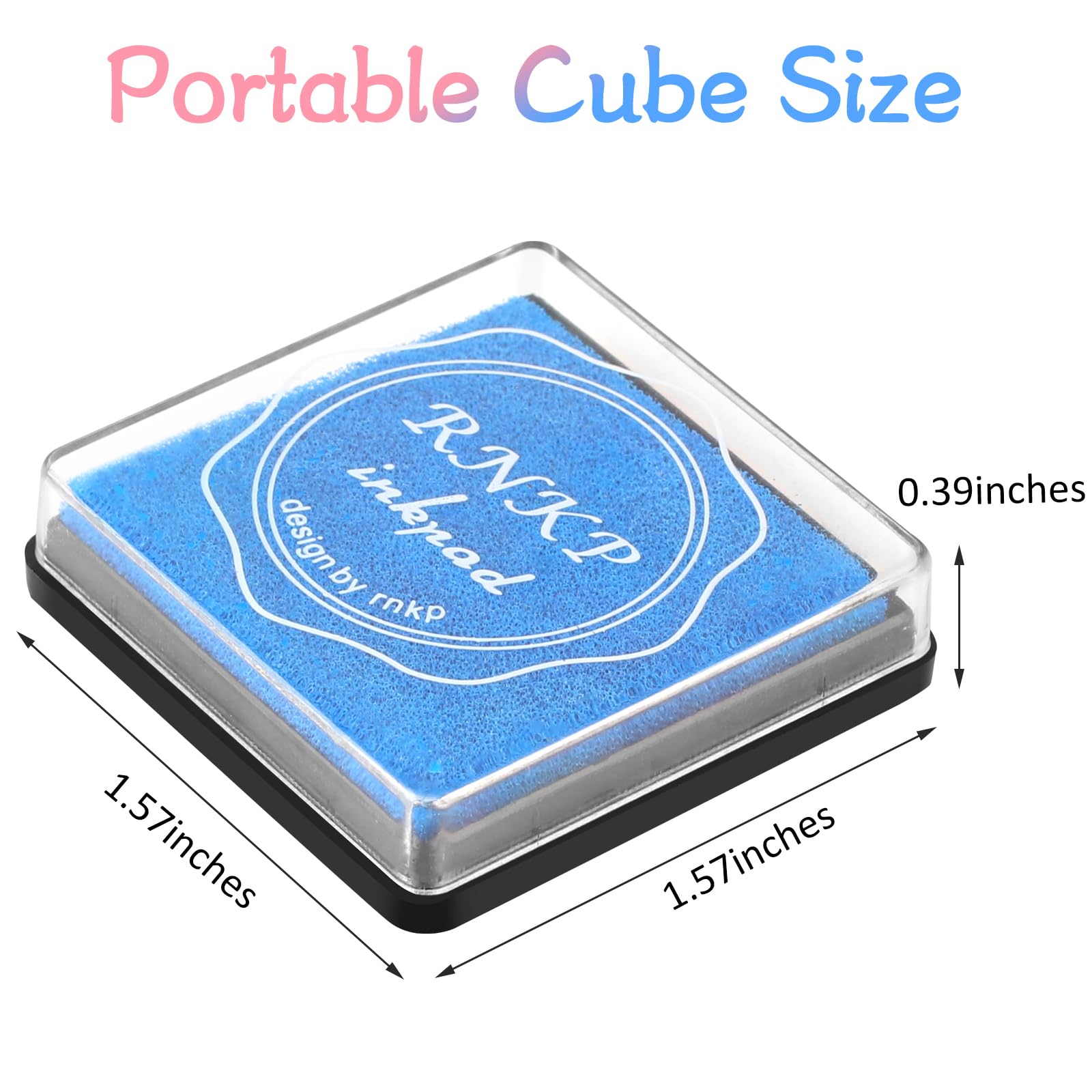RNKP 20 Colors Washable Ink Pads for Kids Rubber Stamps, Fingerprint Crafts Stamp Pad for Kids, Paper, Scrapbook, Fabric, Wood (Pack of 20)