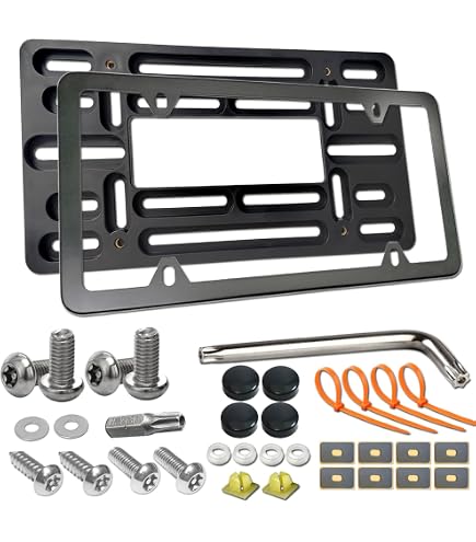 Front License Plate Bracket For Toyota Highlander 2020-2024 - No Drill ABS Mount Replacement For TO1068162